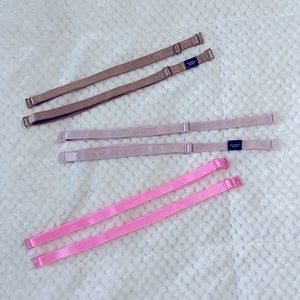 Victoria’s Secret Bra Straps for strapless bras - set of 3 Pink & Brown